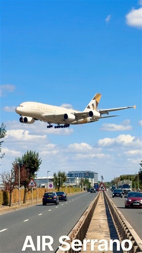 The BEAUTIFUL Etihad A380 at Heathrow! 🇦🇪✈️ #etihad #aviation #lhr #airbusa380