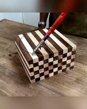 Woodturning a Checkered Bowl from Scratch | Satisfying Woodworking