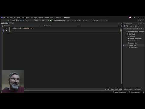 First C Project in Visual Studio - Hello World
