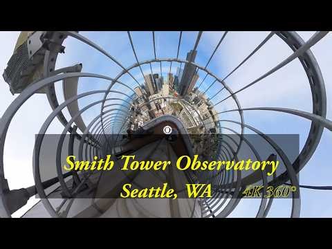360° Walk Around the Historic Smith Tower Observatory | Seattle, WA | 4K