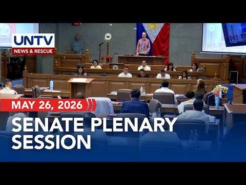LIVE: Senate Plenary Session I May 26, 2026