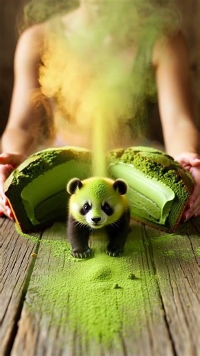 Satisfying Matcha Cake Crush 🍵 ASMR Powder Explosion #asmr #visualasmr #ai #satisfying