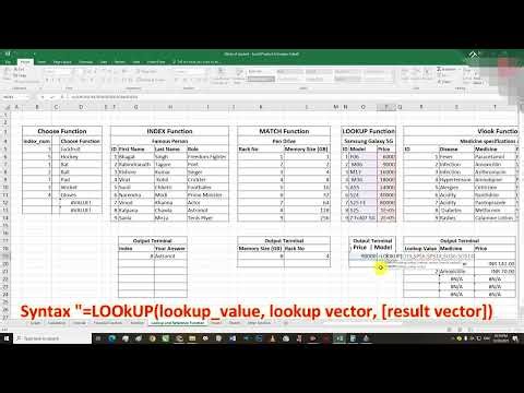 How to use "LOOKUP" Function in Ms Excel | Lookup and Reference Function