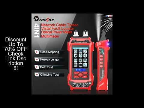TOOLTOP Network Cable Tester 4 in 1 Multi-function Fiber Optical Power Meter Visual Fault Locator no