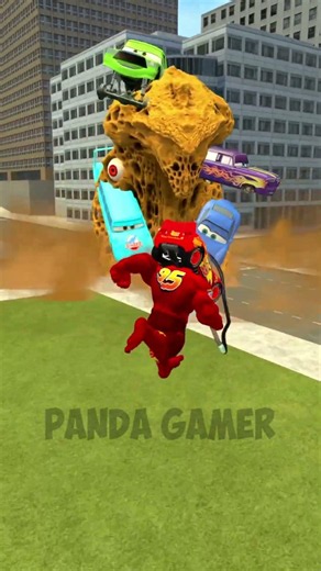 LIGHTNING MCQUEEN SAVE FRIENDS FROM SANDSTORM TRYPOPHOBIA CARS BIG CITY Gmod