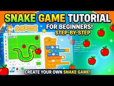 Scratch Snake Game Tutorial for Beginners | Step by Step Coding 🐍