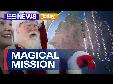 Airspace experts assist Santa on his magical journey to Australia | 9 News Australia