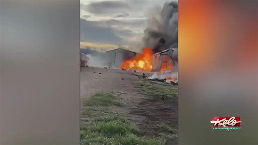Propane tanks explode during fire