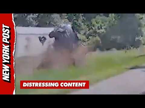 Horrifying Moment Car Flips During High-Speed Chase Sending Infant Flying