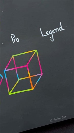 How to draw 3d cube #shorts #craft #art #drawing #crafts #satisfying