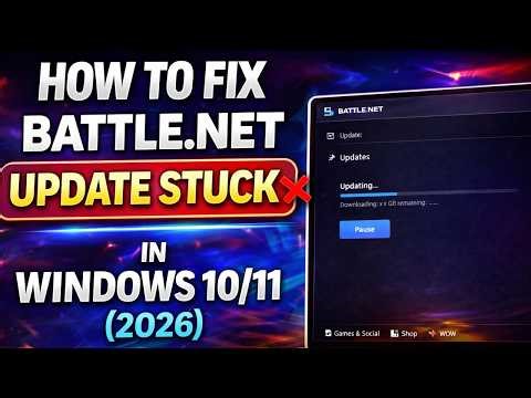How To Fix Battle.net Update Stuck Error In Windows 10/11 (2026) | Easy Fix