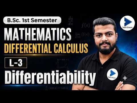 L-3.Differentibility in One Shot. B.Sc. 1st Semester Chemistry. Differential Calculus BSc 1st Sem.