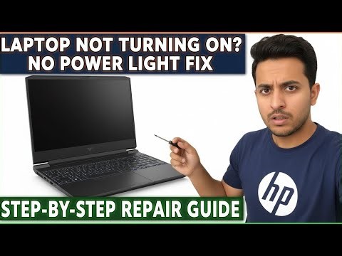 Laptop Not Turning On? No Power Light Fix | Complete Step-by-Step Repair Guide