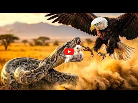 Mother Eagle Saves Her Chick from a Python Attack From Egg to Survival 