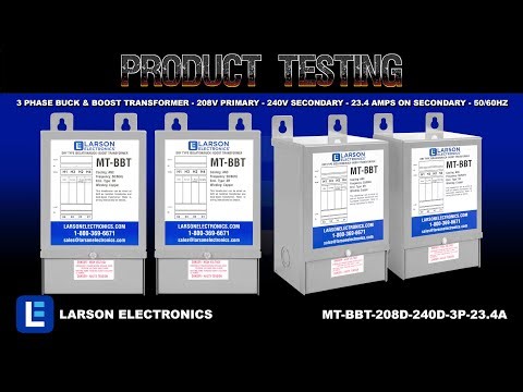 3 Phase Buck & Boost Transformer - 208V Primary - 240V Secondary - 23.4 Amps on Secondary - 50/60Hz