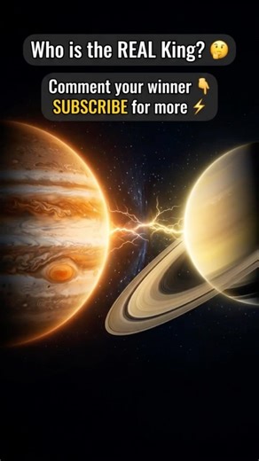 Jupiter vs Saturn — Who's the REAL King? 🪐👑 #space #universe #blackhole #science