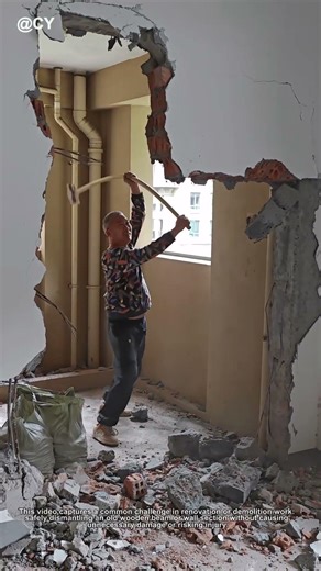 Demolition Hack: How to Safely Remove Beams & Walls with Just a Hammer! 🛠️💥