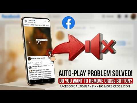 Facebook Video Sound Not Working | Speaker Cross Icon Problem Fix (Auto Play No Sound)