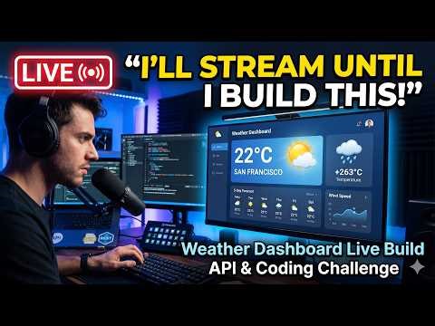I’ll Stay Live Until I Build This Weather Dashboard | API Live Coding Challenge.