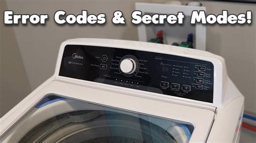 Midea washing machine - how to run test mode, troubleshooting & what error codes mean