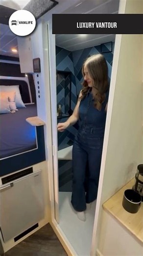 Luxury VANTOUR: This Van’s Bathroom Stole the Entire Show #shorts #vanlife