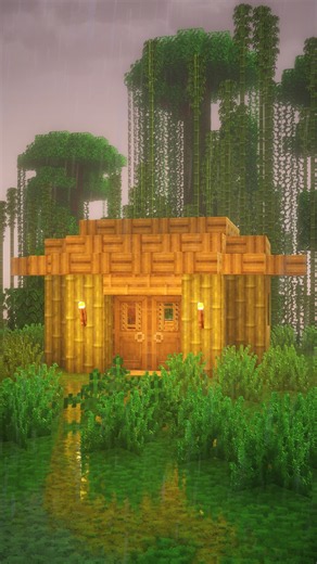 Minecraft Cozy Bamboo House....🤔 (Payphone) #minecraft #shorts