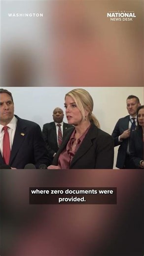 Bondi speaks to presser after Epstein Oversight briefing