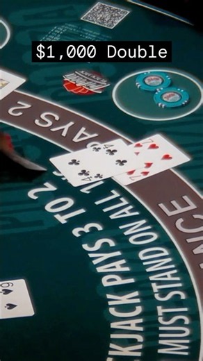 Can we finally win a double? #blackjack #lasvegas #casino #fyp #doubledown