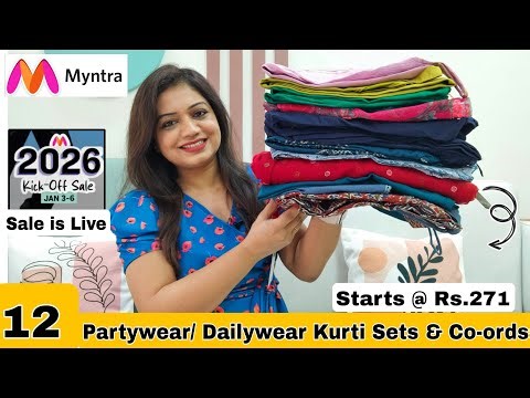 😃 Myntra Huge 12 Kurta Sets, Kurtis, Dresses & Winter wear Haul Starting Rs.271|❤️Myntra Haul