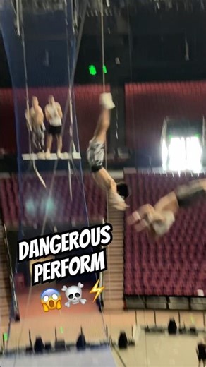 Insane 🤯 #crash #fail #flying #trapeze #circus #artist #performance #flip
