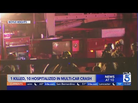 At least 1 dead, 10 hospitalized in fiery crash involving semi truck on 5 Freeway