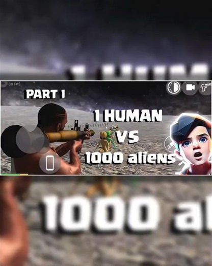 part 1 amazing fight between 1 human vs 1000 aliens🔥📈 #shortfeed #gamingshorts