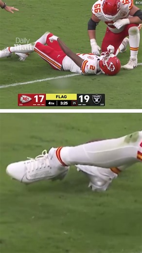 Chiefs wide receiver Tyquan Thornton suffered a gruesome ankle injury...