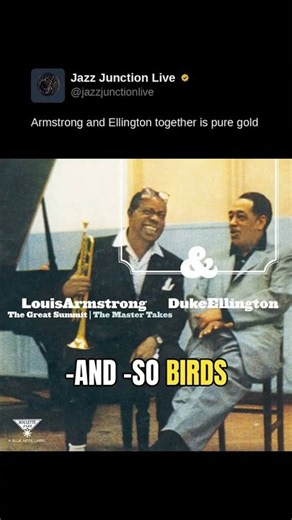 Armstrong and Ellington together is pure gold