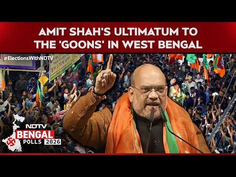 West Bengal Polls | Amit Shah Issues Ultimatum To 'Goons' In Kolkata's Tollygunge Roadshow