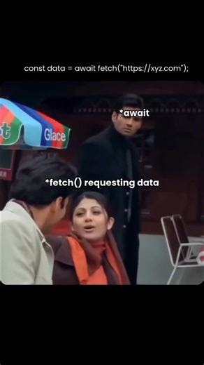 Programmer Talkz | Coding | Ai | Job Updates on Instagram: "If await always confused you… this video will finally make it click 😄 Async JavaScript, but fun!"