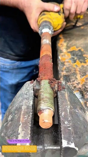 Scrap to Smooth: How a Drill Transforms Rusty Pipe into Precision Metal