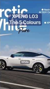 5 COLOURS of the XPENG L03 - Arctic White, Rock Gray, Silver Frost, Midnight Black & Phantom Purple