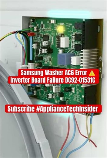 Samsung Washer AC6 Error Explained ⚠️ Inverter Board Failure DC92-01531C