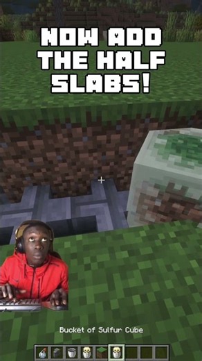 mojang added dirt slabs! #minecraft