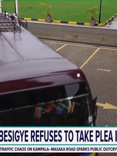 Four-time presidential candidate Dr. Kizza Besigye cut a defiant figure at the High Court, refusing to take plea after a prolonged session over whether he had been properly served. @danayebare #NBSLiveAt9 #NBSUpdates #UgVotes2026