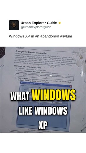 Windows XP in an abandoned asylum