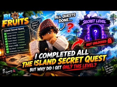 I COMPLETED ALL THE SECRET QUESTS… BUT WHY DID I GET ONLY THIS LEVEL?! 😱 | Blox Fruits Part 2