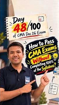 Day 48/100 of CMA Dec'26 Exam | Crash Course | CA Anirudh Singhania | SJC