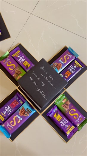 4 layer chocolate explosion box for Birthday || Surprise gift hamper