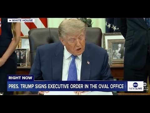 President Trump signs executive order in the Oval Office: LIVE