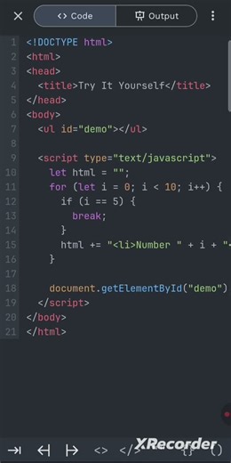 Javascript Break and Continue #javascript #coding