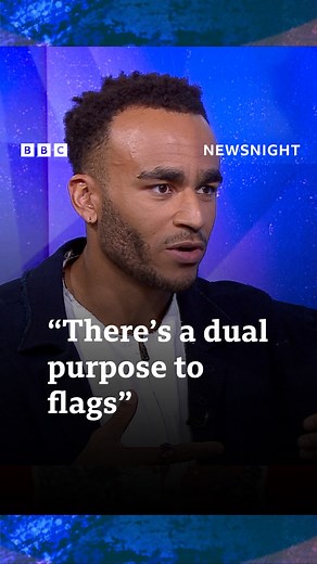 “There’s a dual purpose to flags” Munya Chawawa on the difference between using the Union Jack and the Flag of England as “a symbol of pride” or as “an attempt to weaponise Britishness” #Newsnight | BBC Newsnight