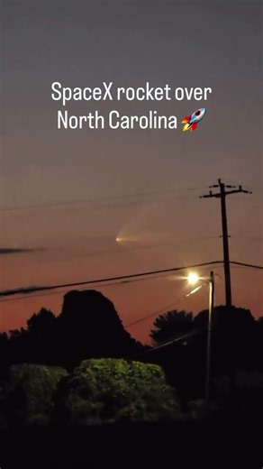 SpaceX rocket seen over North Carolina after successful launch