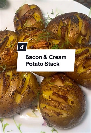 Bacon & Cream Potato Stack Recipe for Air Fryer